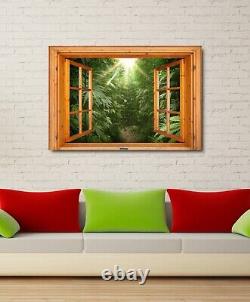 Window View Cannabis Weed Bush 18 Deco Dream Print Vacation POSTER / CANVAS