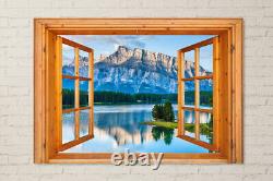 Window View Mountain Lake 07 Deco Dream Print Vacation POSTER / CANVAS