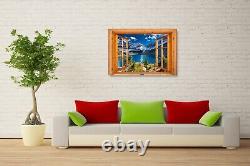 Window View Mountain Lake 09 Deco Dream Print Vacation POSTER / CANVAS