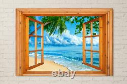 Window View Ocean Wather Palm Beach 03 Deco Dream Print Vacation POSTER / CANVAS