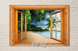 Window View Ocean Wather Palm Beach 06 Deco Dream Print Vacation POSTER / CANVAS