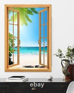 Window View Ocean Wather Palm Beach 10 Deco Dream Print Vacation POSTER / CANVAS