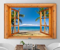 Window View Ocean Wather Palm Beach 15 Deco Dream Print Vacation POSTER / CANVAS