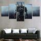 Witcher Warrior Games Character Canvas Prints Painting Wall Art Home Decor 5PCS